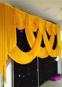 Top verkopende 20ft Wedding Curtain Swags feestpodium bruiloft decoratieve achtergrond gordijn swags gordijnen ijs zijden bruiloft decoratie641111333