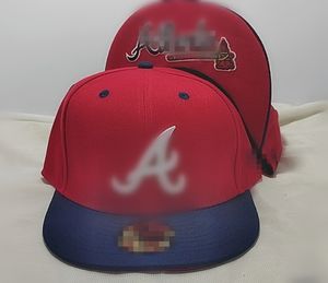 Top vente marque Braves une lettre casquettes de Baseball hommes femmes camionneur sport os aba reta gorras ajusté chapeaux H2-7.7