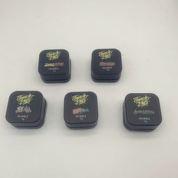 Top verkopende lege jungle boys verpakkingsflessen wax pot 9 ml zwart glas blikje met kindbestendig deksel voor levende harsconcentraatcontainers