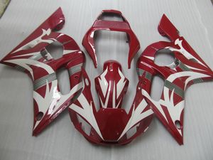 Kit de carenado más vendido para Yamaha YZF R6 98 99 00 01 02 juego de carenados blanco rojo vino YZFR6 1998-2002 OT24