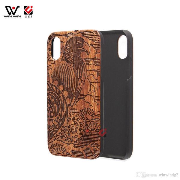 Étuis de téléphone portable de gravure laser personnalisé en bois de mode le plus vendu antichoc pour iPhone 6 7 8 Plus 11 12 Pro Xs Max coque de couverture arrière