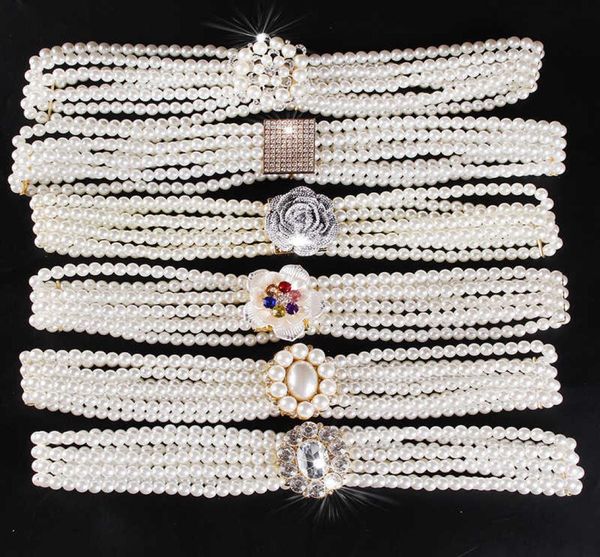 Ceinture perle de vente la plus haute pour femmes Crystal Sashes Mariage de la courroie de mariée Designer sexy demoiselle de demoiselle d'honneur fille Girl Chain2377300