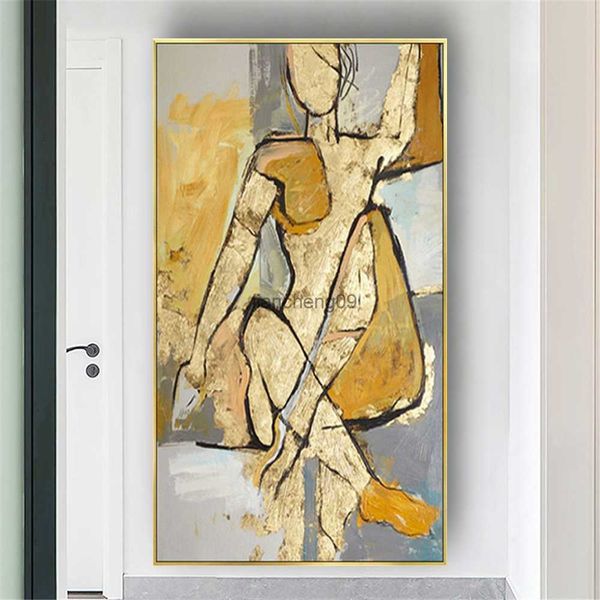Top Vente Picasso Works Moderne Pur À La Main Peintures À L'huile Abstraite Toile Image Figure Mur Photos Pour La Décoration Intérieure Art Mural L230620