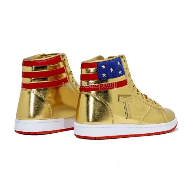 Top vente T Trump Basketball Casual Chaussures The Never Surrender High-Tops Designer 1 TS Running Gold Custom Men Outdo Sneakers Comft Spt Trendy Lace-up avec 834
