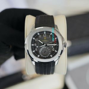 Bestverkopende horlogemode Hoge kwaliteit automatisch horloge 40 mm Zwart 5164 Aquanaut Reistijdbeweging Mechanisch transparant Heren R309K