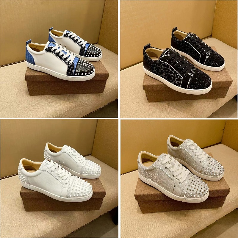 Top Series Bottoms Casual Mens Womens Red Shoes Fashion Sneakers Designer Shoes Low Cut Leather Splike Vintage Plate-forme Luxury Trainers