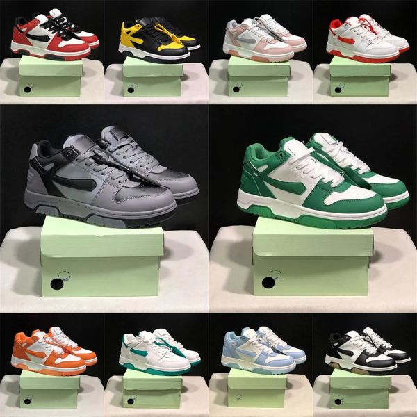 Top Series Out of Office Sneaker Designer Shoes Offes Blanc pour hommes et femmes Chaussures de course à pied en cuir Unisexe Chaussures à lacets confortables et respirantes taille 36-45