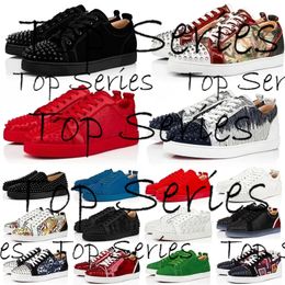 Top series Red Bottoms Heren Casual schoenen Dames Fashion Sneakers Designer schoenen Laag Zwart Wit gesneden Lederen SPLLAGE TRIPLER VINTAGE LUXE TRAINERS