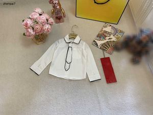 Chemise supérieure pour bébé poitrine poche enfants veste revers taille 100-150 beau cravate décoration choux
