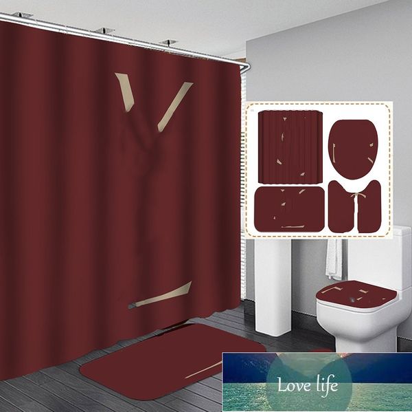 Ensembles de rideaux de douche en tissu Polyester doré, rideaux de bain lavables, couverture de toilette en marbre 3D, ensembles d'accessoires de salle de bains