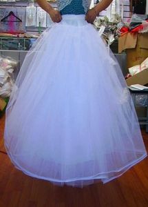 Top Zes Lagen Geen Hoepels Petticoats Tule Bruidsjurken Witte ALine Onderrok Voor Bruidsaccessoires Crinoline8824525