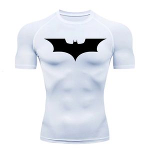 Top sportschoenen shirt heren t-shirt fitness kort t-shirt snel dry training gym panty spier shirt compressie mma stolsel 240520