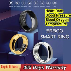 Top SR300 Smart Ring Hartslag Hartslag bloeddruk bloed zuurstof temperatuur slaap calorieën gezondheid meertalige fitness tracker ringen 240422