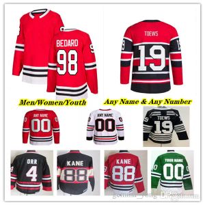 Maillot de hockey de Chicago surpiqué Connor Bedard Jonathan Toews Andreas Athanasiou Seth Jones Taylor Raddysh Tyler Johnson Jason Dickinson Petr Mrazek Philipp Ku