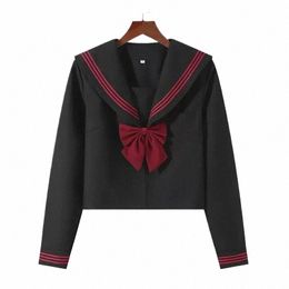 Top Student School Suit Korean Girl College Style Uniforme Jupes Orthodoxe Anime Japonais Sailor NOIR Cosplay Classe r2W0 #