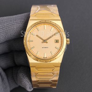 Top Stijlvol Automatisch Mechanisch Zelfopwindend Horloge Heren Goud Zilver Wijzerplaat Saffierglas 37mm Cal.2455/2 Klassiek Design Polshorloge Roestvrij Stalen Band Klok VC15