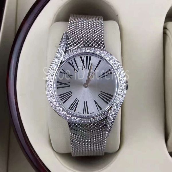 Top élégant Quartz Watch Femmes Gold Silver Calan 32 mm Rigiane Saphire Glass Classic Design Wristwatch Dames Elegant Full Full Inoxyd Sailed Clock 5638