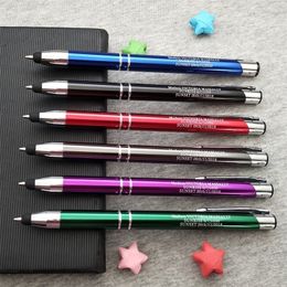 Top Stylus Pen 10Colors voor uw Kies aangepaste gratis met elke naam en tekstbedrijf Party Event Gunsten 100pcSlot 220621