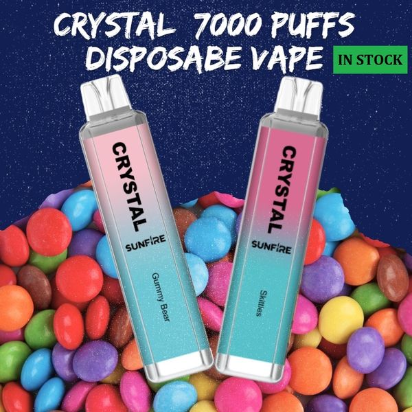 Top Fournisseur Crystal 7000 Puffs Pro Vape Disposable Vape 18ML / 16ML POD DÉPECOPE DE DÉPARCE