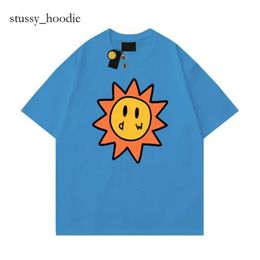 Camiseta Top Toman Drawdrew Men Designer THISH Camiseta Smiley Sun Juego de jugadas Camiseta TEE GRÁFICA CAJA CASTER DE SUMER