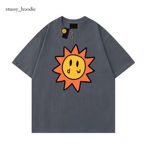 Top T-shirt femme Drawdrew Men Designer T-shirt Smiley Sun Playing Cards Tee T-shirt Graphic tee tshirt tiroir d'été Cabille à manches courtes Shirts décontractés 3906