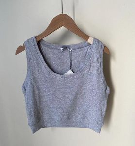 Top Tank Top Anagram Regular designer t-shirt dames Borduursel Knitwear voor dames Sport Yoga top Eenvoudig Vest Cropped Cropped