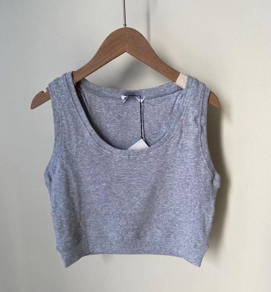 Top Tank Top Anagram Regular designer t shirt femmes Broderie Tricots pour femmes Sport Yoga top Simple Vest Cropped Cropped