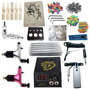 Kit de tatouage supérieur 2 mitrailleuses rotatives Spektra halo alimentation aiguilles poignées conseils Kits de tatouage RK2-4