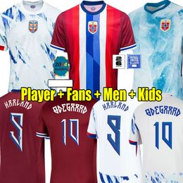 Player Fans Haaland 24 25 Norway Soccer Jersey 2024 2025 noruega ODEGAARD Berge King camisetas de futbol national team Football Uniforms thailand men Kids Kit shirt