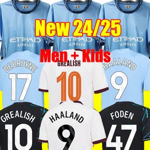 22 23 HAALAND SOCCER JERSEYS GREALISH MAN STERLING CITY MAHREZ ventilateurs version joueur DE BRUYNE FODEN 2022 2023 football tops chemise enfants kit ensembles uniforme