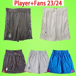 23/24 Versión para fanáticos del jugador Pantalones cortos de fútbol en casa lejos 2023 2024 TOMORI MILANS BRAHIM REBIC THEO TONALI Hombres Pantalones de fútbol GIROUD ac tercer cuarto Pantaloni da calcio negro