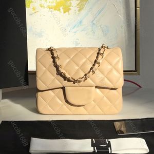 10A Mirror Quality Classic Quilted Square Flap Bag 17cm Mini Designer Womens Handbag Real Leather Caviar Lambskin Black Purse Crossbody Shoulder Gold Chain Box Bags