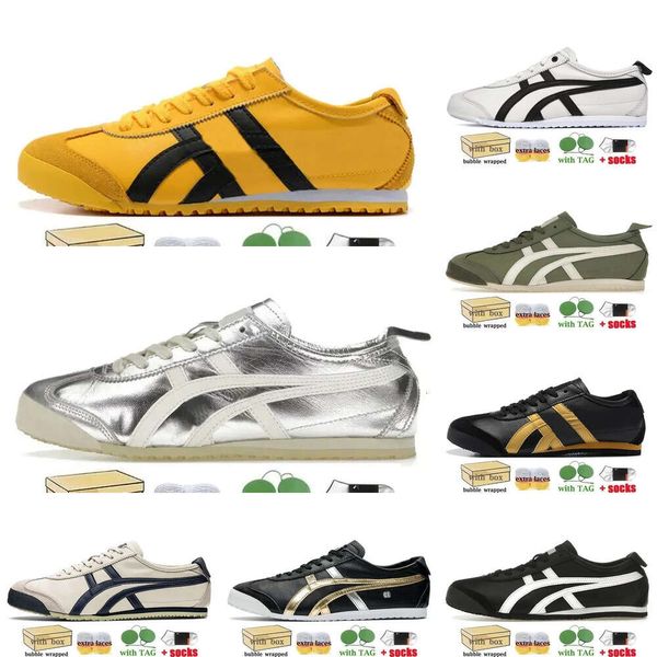 Top Tiger Mexico 66 Chaussures oitsukass tigres Casual Shoes ruig chaussures Summer Cavas Series Mexico 66 Deluxe Mes Womes Latex Combiatio Isole Parchmet Midsold 885