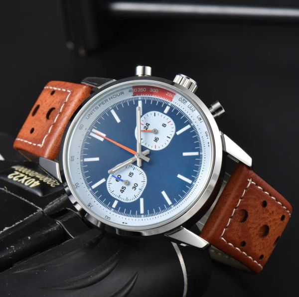 Tiempo superior para hombres Madring de cuarzo All Dial Trabajo Cronógrafo Relojes de estilo de vida luminoso Diseño impermeable Wallwatchmontre de Luxe B0958