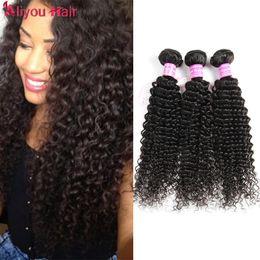 Top Top Malaisien Péruvien Brésilien Crépus Bouclés Remy Extensions de Cheveux Humains Humide Ondulés Weave Bundle Offres Péruvienne Malaisienne Indienne Cheveux Trames