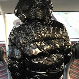 Top Trapstar lagen mannen vrouwen borduurwerk glanzend zwart irongate jas afneembare kap van hoge kwaliteit winter