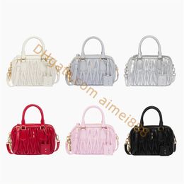 Miui Matelasse bowling Miu vierkante reizen hobo tas portemonnee schouderbanden Designer tote handtassen Dames Heren crossbody Luxe echt lederen clutch satchel tassen