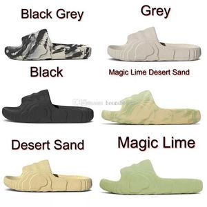 Topversie Adilette 22 Slides Mens dames slippers Zwart grijze magische limoen woestijn Sand Flip Flops Platform Scuffs Sandales Men Women Foam