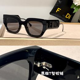 Versión superior F Gafas de sol Fen Fe40097i Gafas negras de diseñador de lujo del mismo estilo para hombres y mujeres con caja