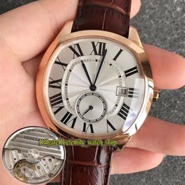 Version supérieure GSF THK 12MM WGNM0003 Cadran blanc Cal 1904-PS MC Automatique WSNM0004 Montre pour homme Saphir Or rose 18 carats Boîtier en cuir Casu2899