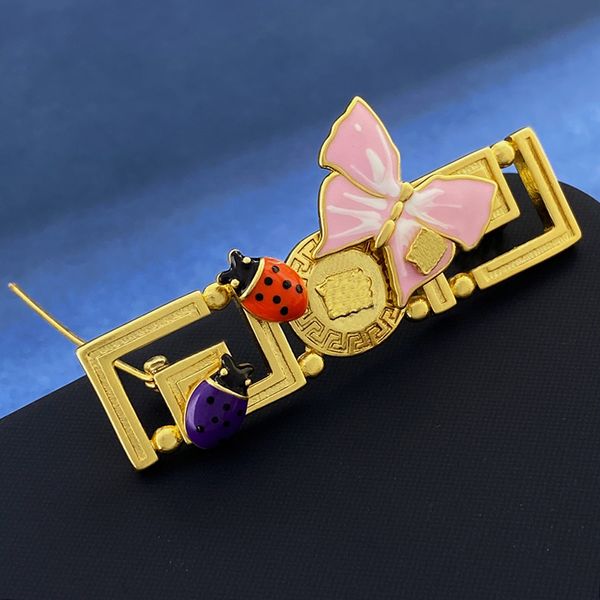 TOP VERSions Desigenr boucle d'oreille manchette Bracelet femme broche papillon coccinelle décorée boucles d'oreilles épingles en or broches bracelets