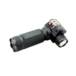 Lampe de poche LED à poignée verticale détachable rapide avec lumière de pistolet tactique avec lumière d'arme de chasse au laser rouge intégrée en aluminium