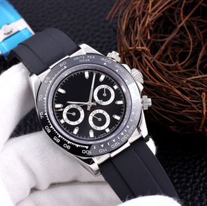 Top horloge 41 mm automatisch herenhorloge roestvrij staal multi-dial waterdichte lichtgevende klassieke royale rubberen band verstelbare horloges