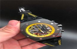 Top Watch Black 42mm Offshore Bumblebee 26176fo 26176 Quartz Chronograph Stopwatch Wrist Wrists Strap Mens Watches6379000