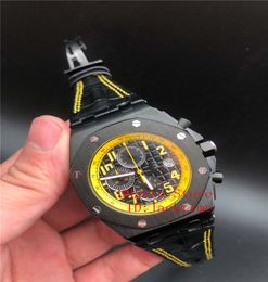 Top Watch Black 42mm Offshore Bumblebee 26176fo 26176 Quartz Chronograph Stopwatch Wrist Wrists Strap Mens Watches5959064