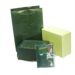 Top Watch Brand Green Original Box Papers Gift Watches Boxes Lederen Bag Card 0 8KG306A