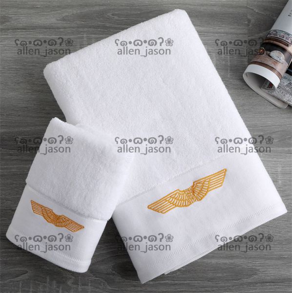 Top Wing Towel Set Hipster Cotton Toallas de diseñador de alta calidad Conjunto de dos piezas Home Bath Hand Face Hair Multifunción Suministros de lujo