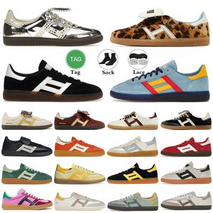 Wales Bonner Leopard Silver metal vegetarian Indoor handball spezial shoes Designer shoes Men 's pony Classic monograma Collegiate Gum zapatillas femeninas talla 45