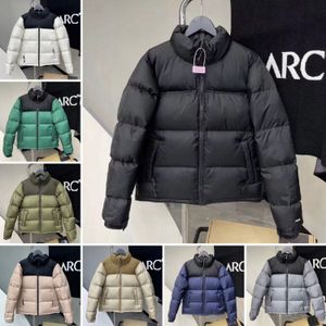 Top hiver chaud doudoune 1996 Patchwork lettre broderie fermeture éclair col montant en plein air mode classique Couple Puffer femmes automne