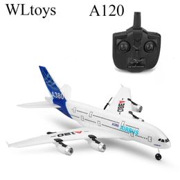 Top WLtoys Airbus A380 Vliegtuig Speelgoed 24G 3Ch RC Vaste Vleugel Outdoor Vliegende Drone A120A380 Vliegtuig Voor Volwassen 240228